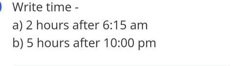 5 Hours After 10am .